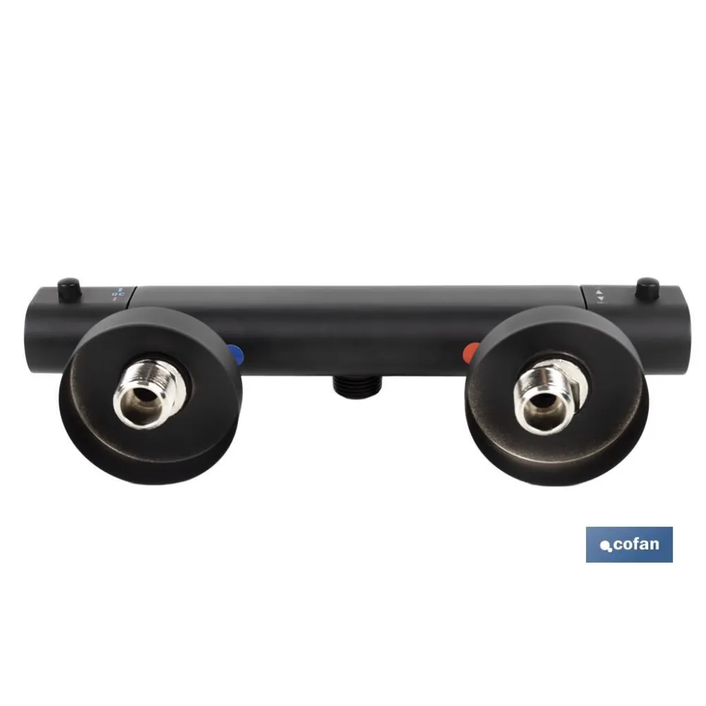 GRIFO TERMOSTATICO DUCHA NEGRO MATE MODELO KERCH