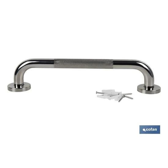 BARRA DE APOYO RECTA ANTIDESLIZANTE DE ACERO INOXIDABLE 304 (30 X 2.5 CM)