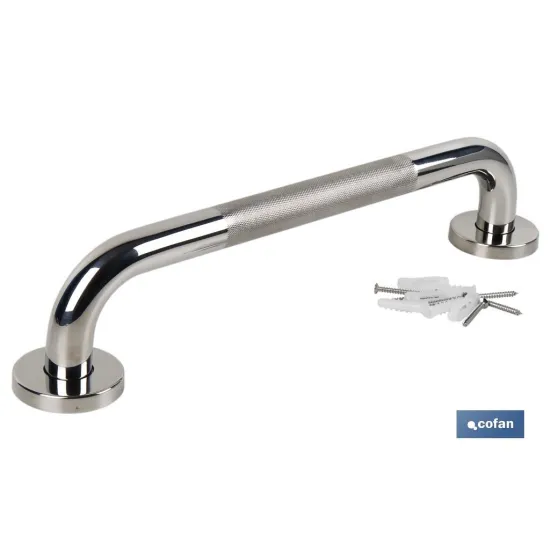 BARRA DE APOYO RECTA ANTIDESLIZANTE DE ACERO INOXIDABLE 304 (30 X 2.5 CM)