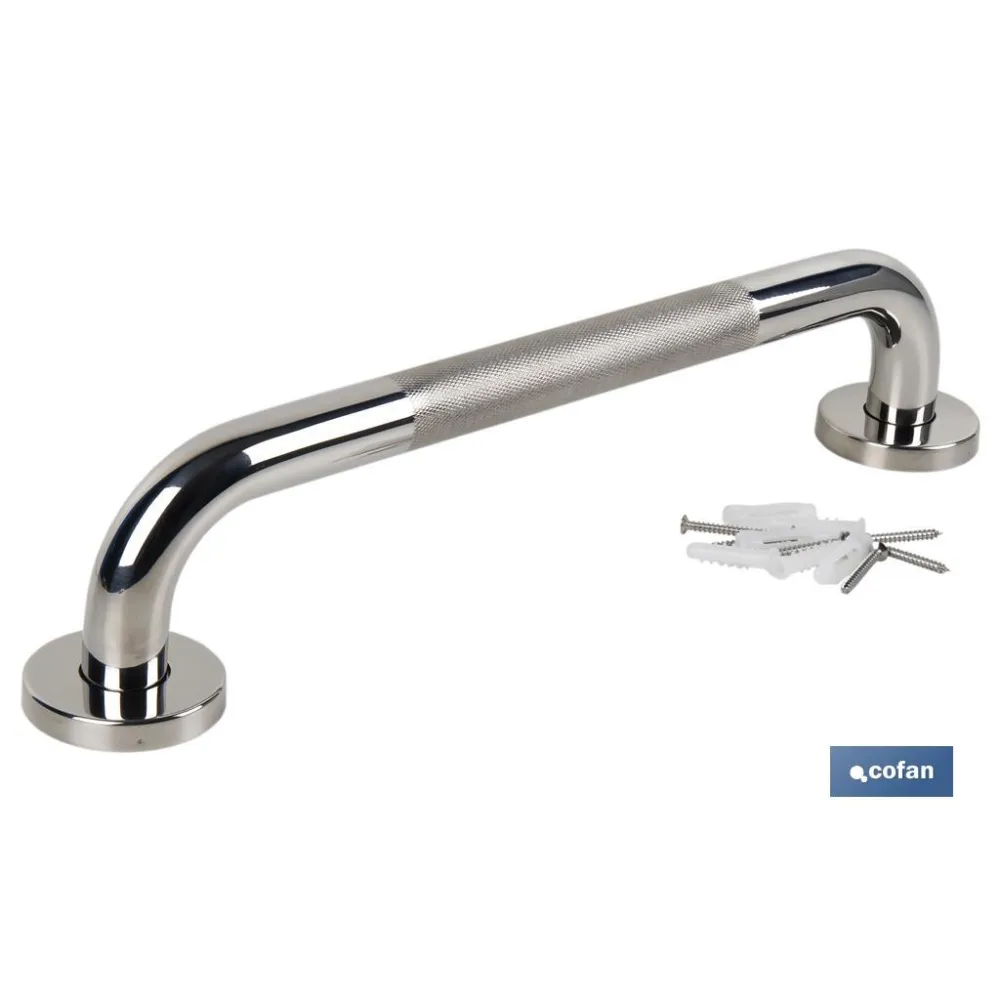 BARRA DE APOYO RECTA ANTIDESLIZANTE DE ACERO INOXIDABLE 304 (30 X 2.5 CM)
