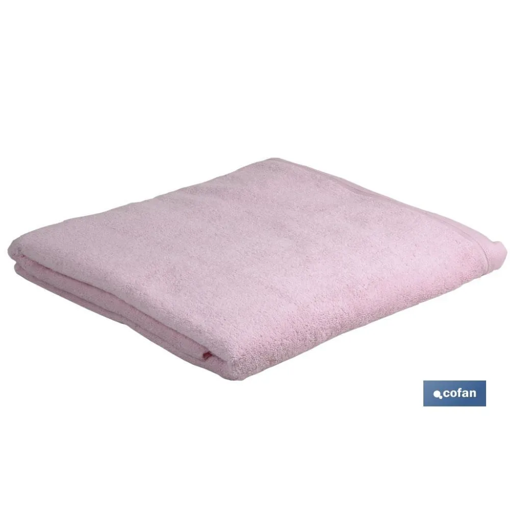 JUEGO DE 3 TOALLAS ROSA CLARO 580 G/M2 GAMA FLOR 30X50  50X100  70X140 CM