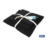 JUEGO DE 3  TOALLAS NEGRO 580 G/M2 GAMA BRILLANTE 30X50  50X100  70X140 CM