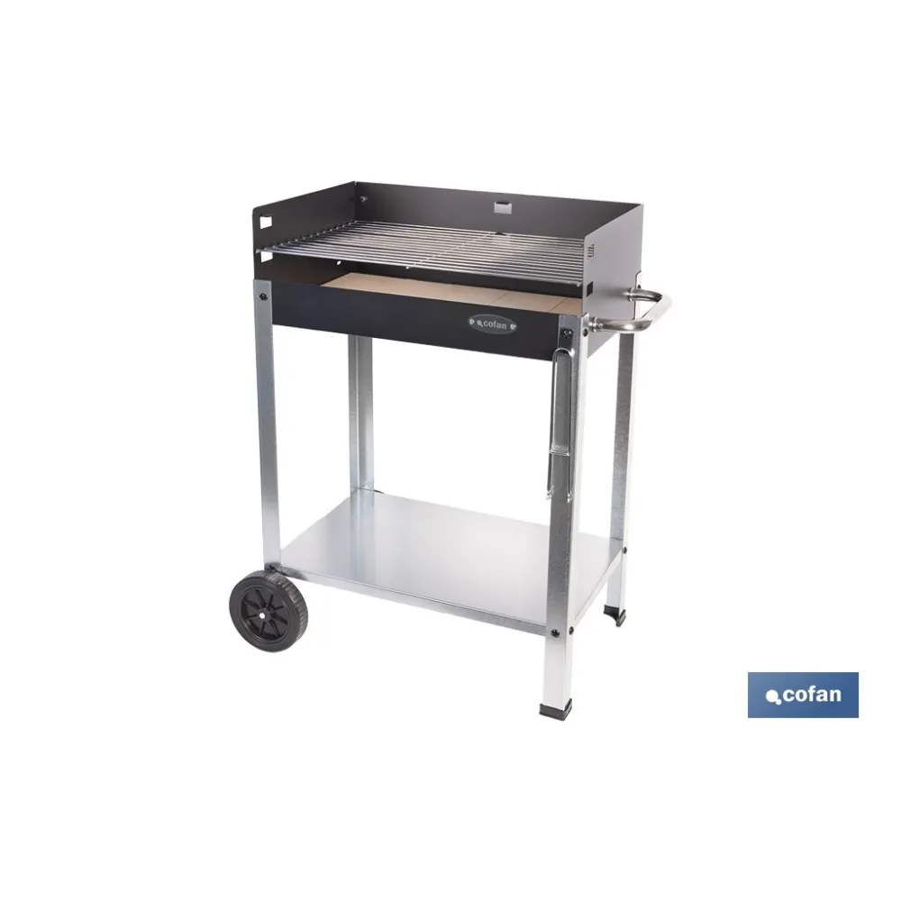 BARBACOA DE CARBÓN CON LADRILLO REFRACTARIO 567 X 360 X 830 MM