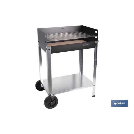 BARBACOA DE CARBÓN CON LADRILLO REFRACTARIO 567 X 360 X 830 MM