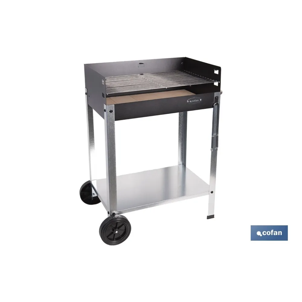 BARBACOA DE CARBÓN CON LADRILLO REFRACTARIO 567 X 360 X 830 MM