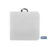MESA PLEGABLE RECTANGULAR BLANCA 122x60x74 CM