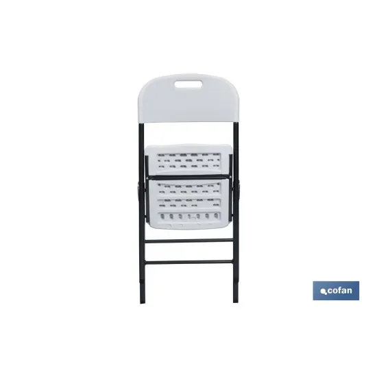 SILLA PLEGABLE BLANCA 46x53x88 cm