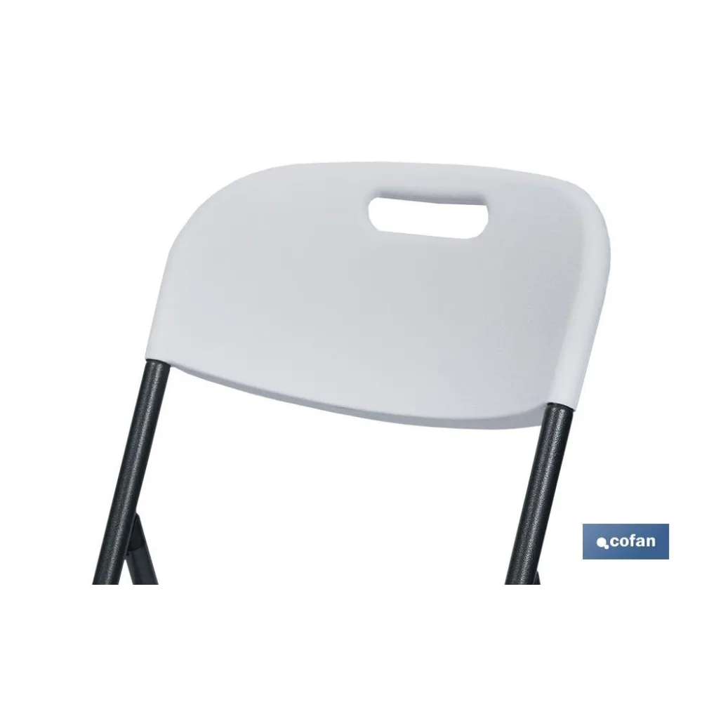 SILLA PLEGABLE BLANCA 46x53x88 cm