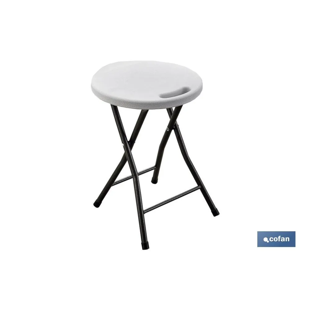 TABURETE PLEGABLE BLANCO 33x30x46cm