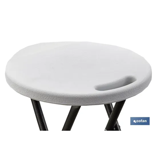 TABURETE PLEGABLE BLANCO 33x30x46cm
