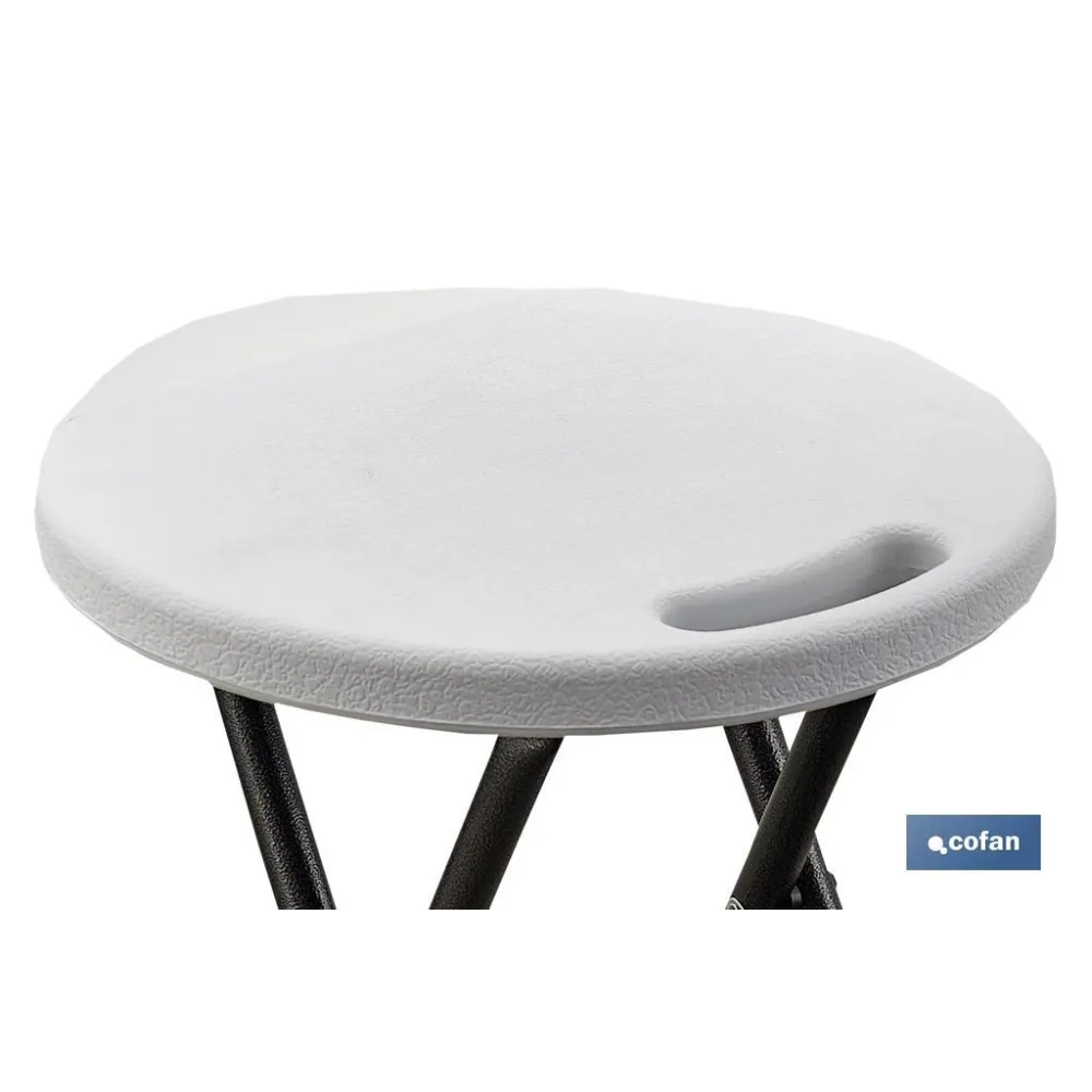 TABURETE PLEGABLE BLANCO 33x30x46cm