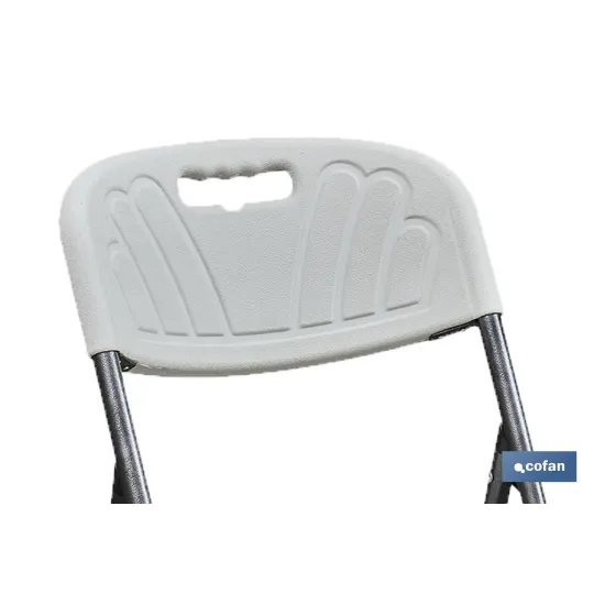 SILLA ALTA PLEGABLE BLANCA ALTURA ASIENTO 74cm