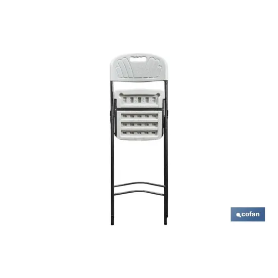 SILLA ALTA PLEGABLE BLANCA  ALTURA ASIENTO 74 cm venta unitaria