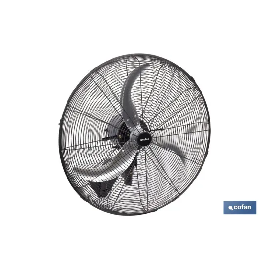 VENTILADOR INDUSTRIAL DE PARED OSCILANTE CON 3 VELOCIDADES Ø65 CM 200 W