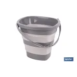 CUBO PLEGABLE COLOR GRIS/BLANCO 11 L