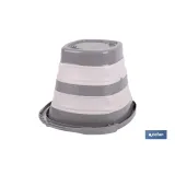 CUBO PLEGABLE COLOR GRIS/BLANCO 11 L