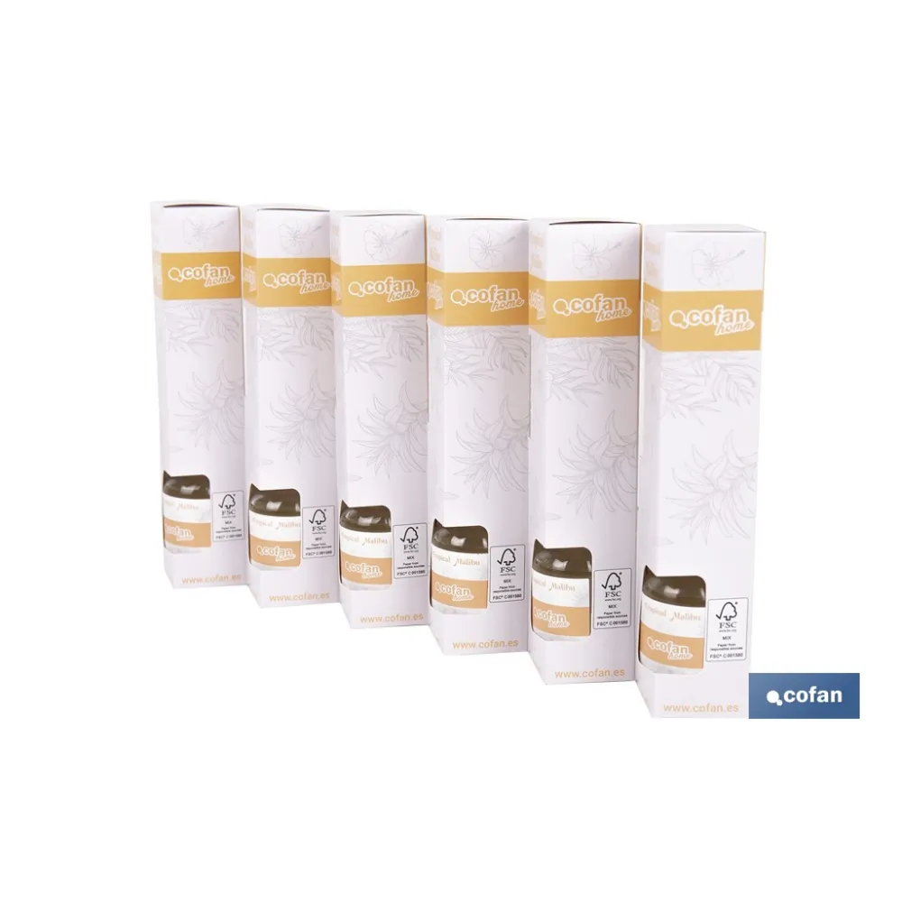 AMBIENTADOR DE VARILLAS  TROPICAL  MALIBU 50 ML venta unitaria
