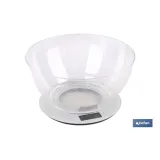 BÁSCULA DE COCINA DIGITAL CON CUENCO DE CAPACIDAD 3,8 L 10 KILOS Ø25,5 X 14 CM