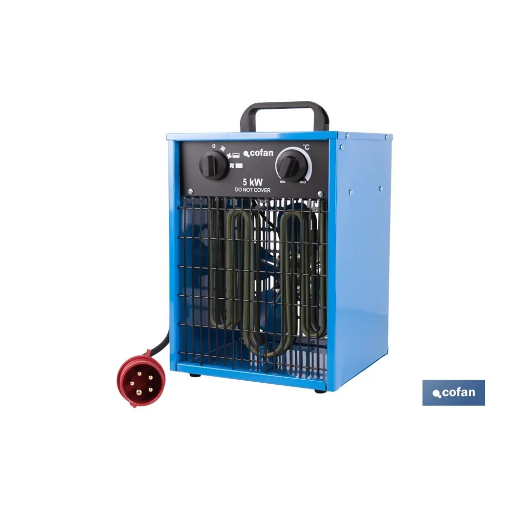 CALEFACTOR INDUSTRIAL DE 400 V TRIFÁSICO 30/2500/5000 W
