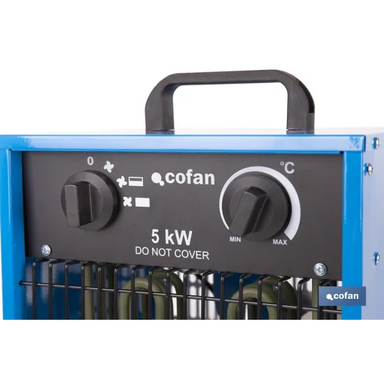 CALEFACTOR INDUSTRIAL DE 400 V TRIFÁSICO 30/2500/5000 W