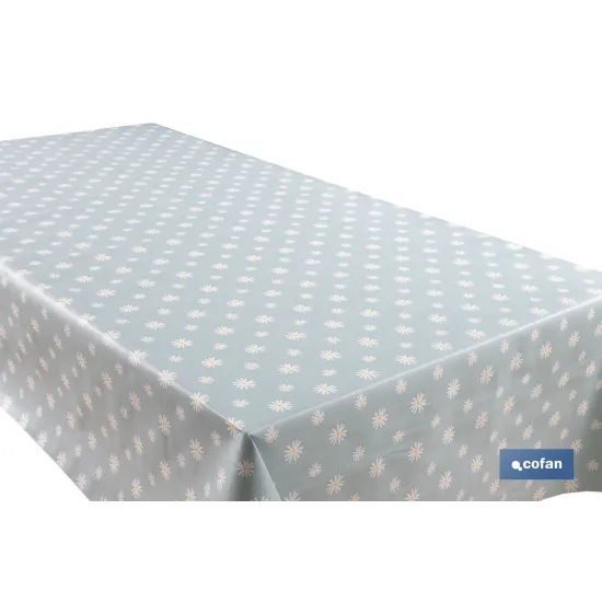 ROLLO DE HULE DISEÑO MARGARITAS JADE 1,40 x 25 M