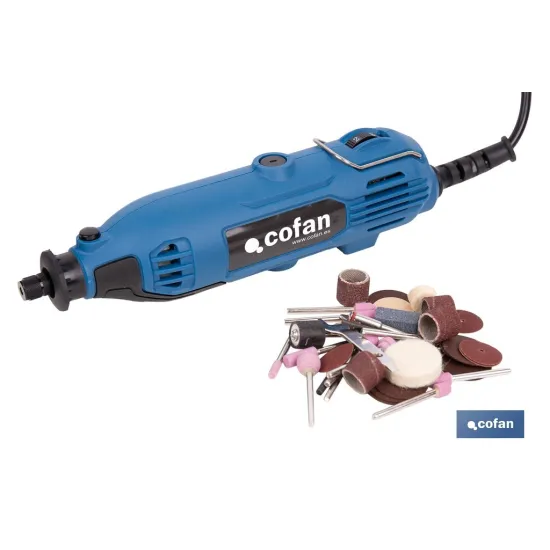 MULTIHERRAMIENTA ROTATIVA 135 W 8000-33000 RPM CON ACCESORIOS