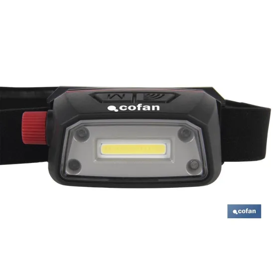 LINTERNA COB LED DE CABEZA 5 W 6500 K USB