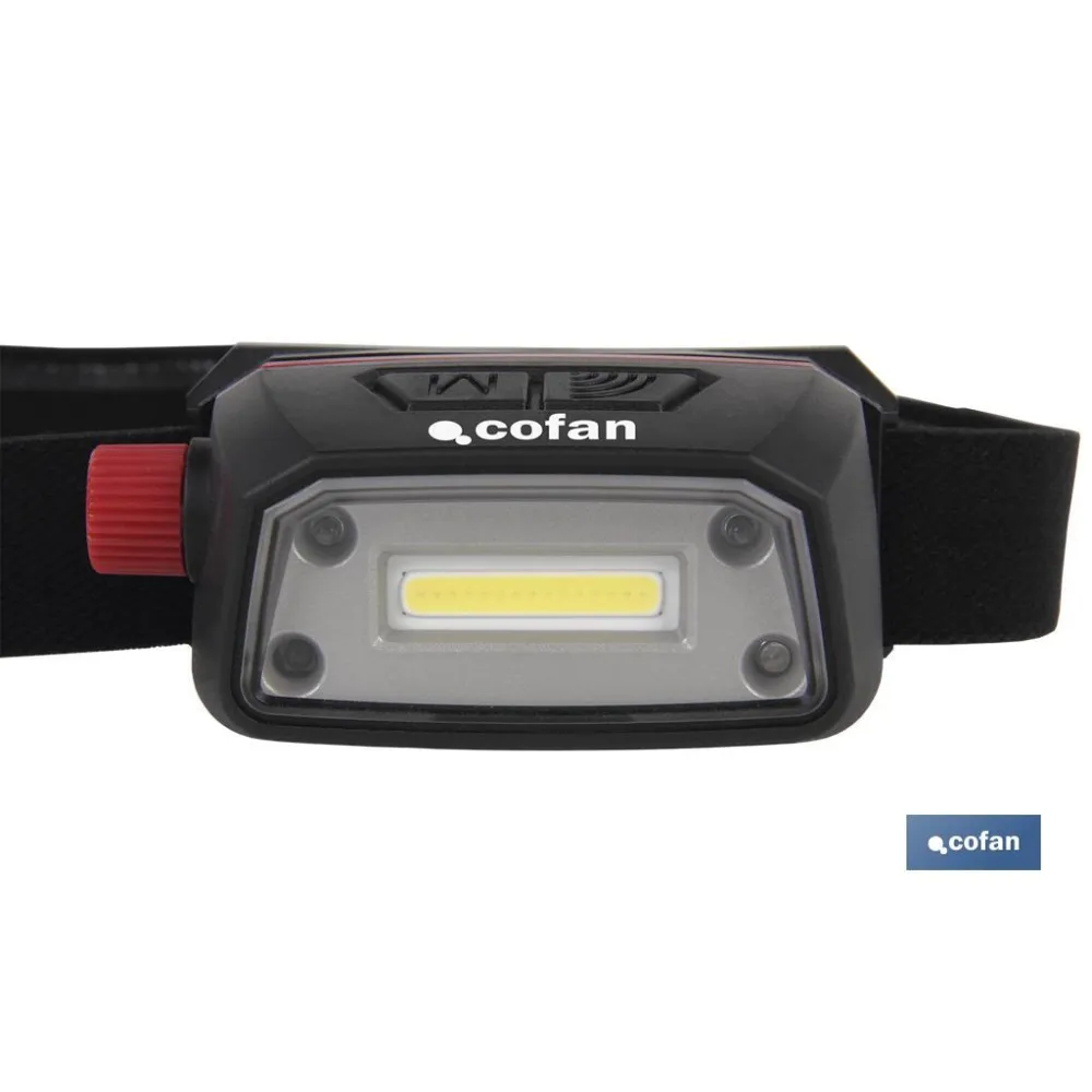 LINTERNA COB LED DE CABEZA 5 W 6500 K USB