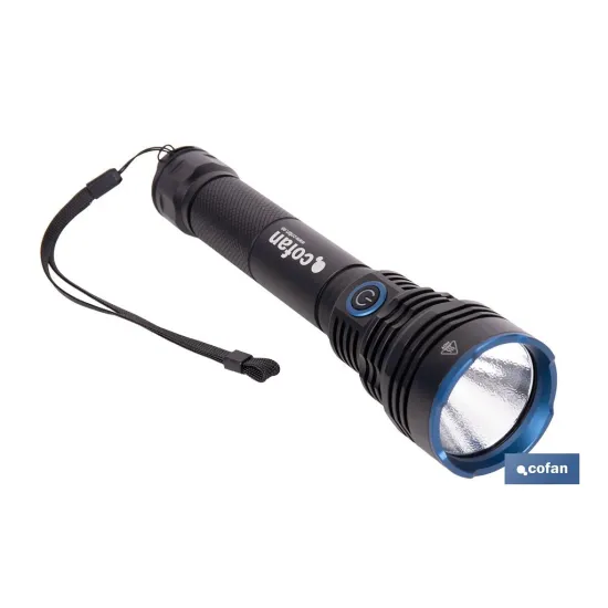 LINTERNA HIGH POWER LED 10000 LM 6 FUNCIONES Ø 60 X 250 MM