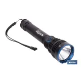 LINTERNA HIGH POWER LED 10000 LM 6 FUNCIONES Ø 60 X 250 MM