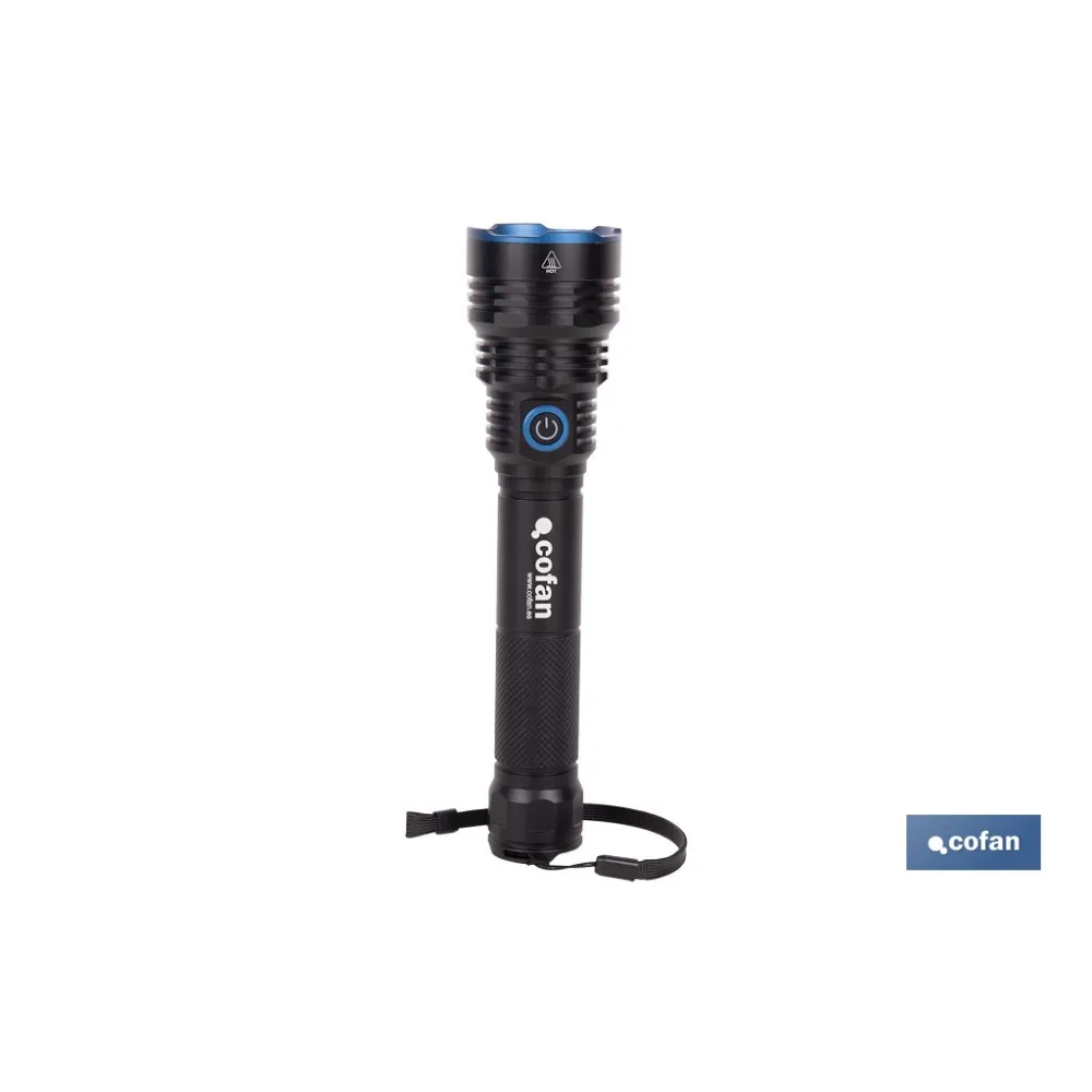 LINTERNA HIGH POWER LED 10000 LM 6 FUNCIONES Ø 60 X 250 MM
