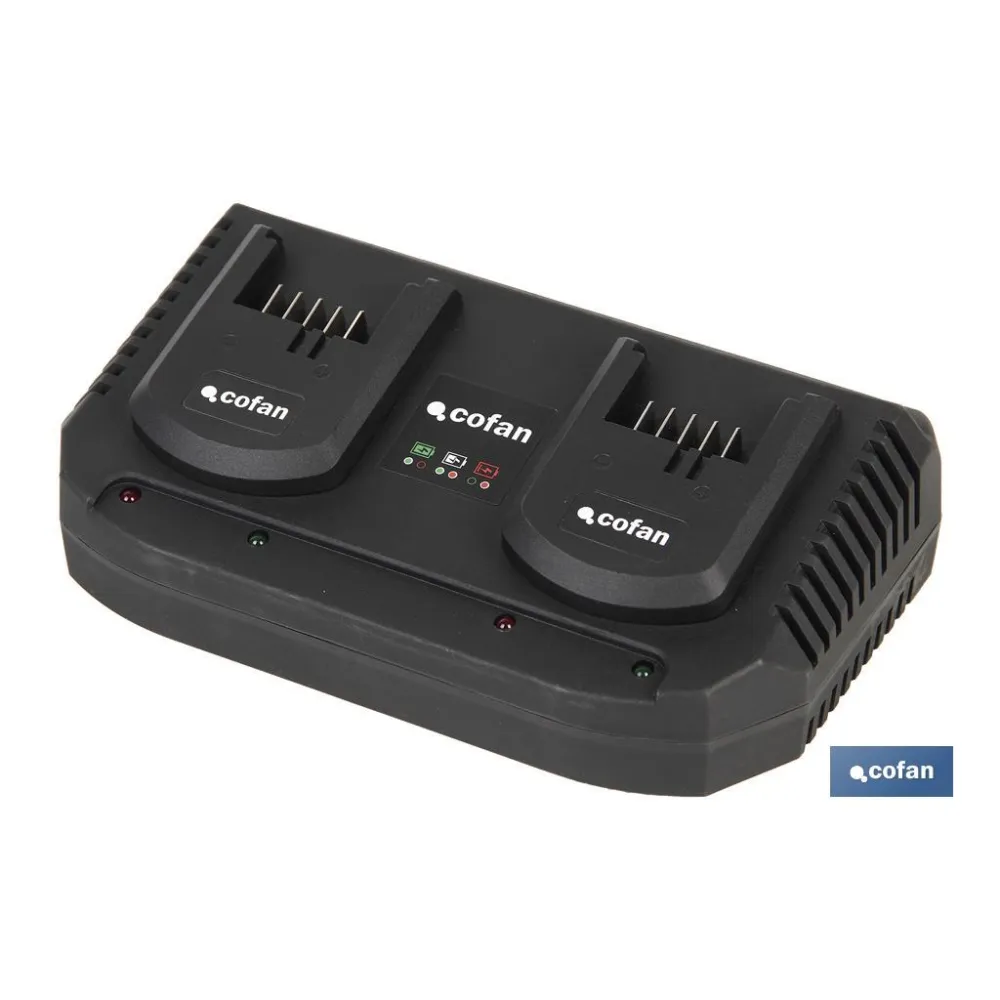 CARGADOR BATERIAS DOBLE CARGA RAPIDA 2x3,5A - 18V