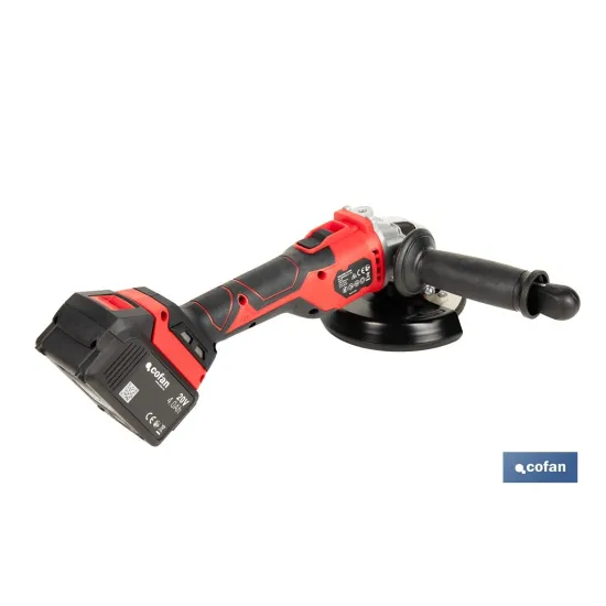 AMOLADORA A BATERÍA Li-ion 20 V 10.000 RPM - 115/125 MM