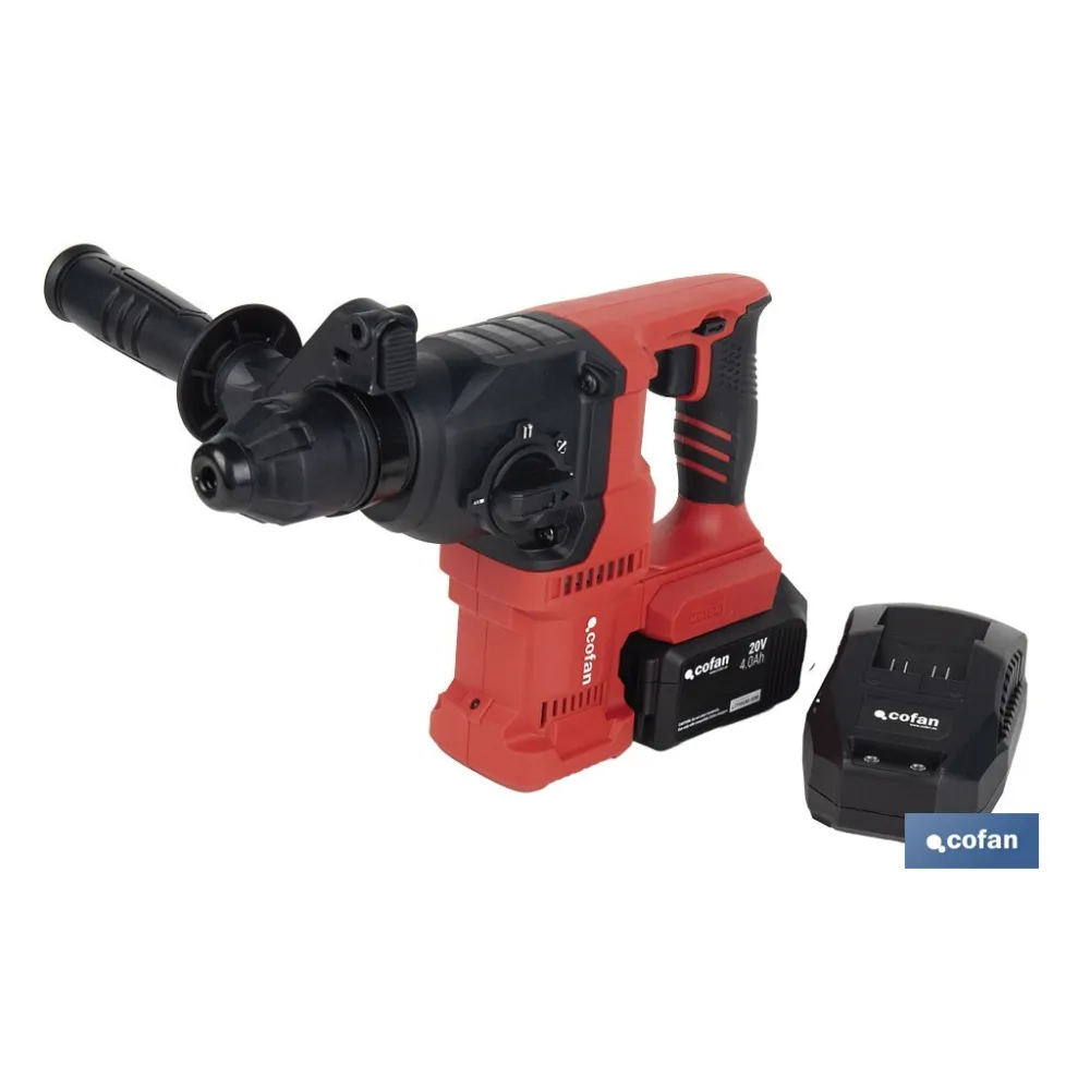 TALADRO MARTILLO PERFORADOR SDS-PLUS A BATERÍA Li-ion 20 V 1150 RPM