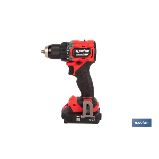 TALADRO ATORNILLADOR COMPACTO A BATERÍA LI-ION 20 V 1900 RPM 60 Nm