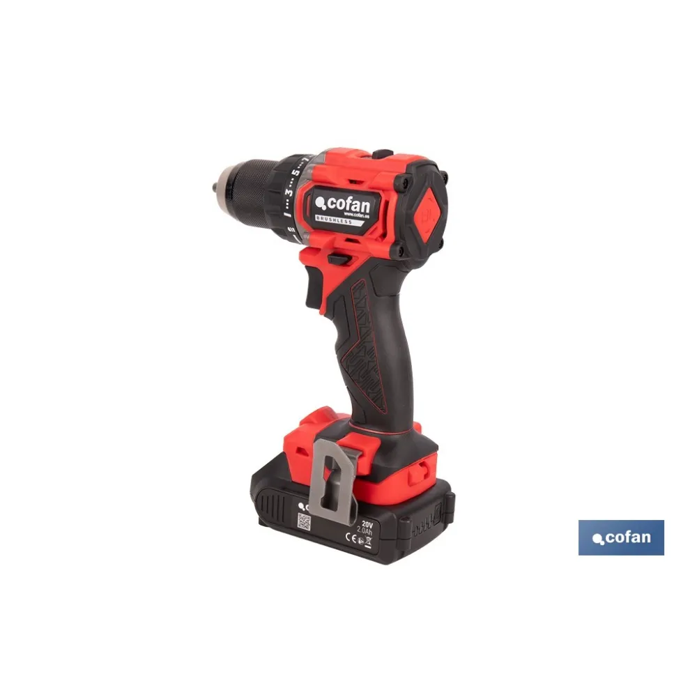 TALADRO ATORNILLADOR COMPACTO A BATERÍA LI-ION 20 V 1900 RPM 60 Nm