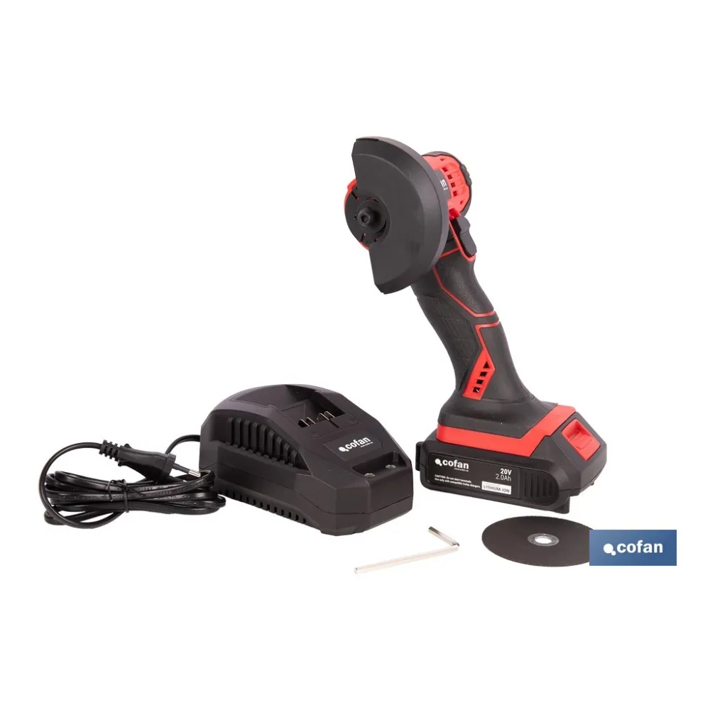 MINIAMOLADORA A BATERÍA LI-ION 20 V 19500 RPM 76 MM