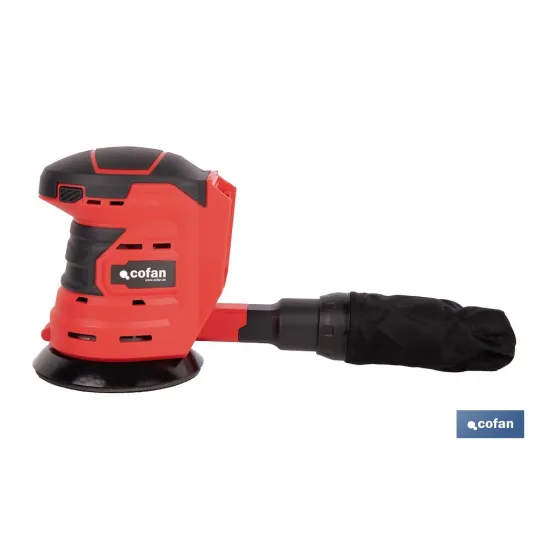 LIJADORA ORBITAL A BATERÍA Li-ion 20 V 125 MM 10000 RPM SIN CARGADOR NI BATERÍA