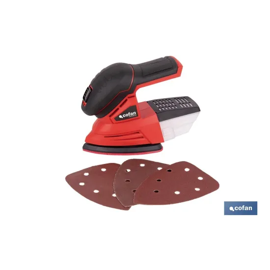 LIJADORA MOUSE A BATERÍA Li-ion 20 V 11000 RPM SIN CARGADOR NI BATERÍA