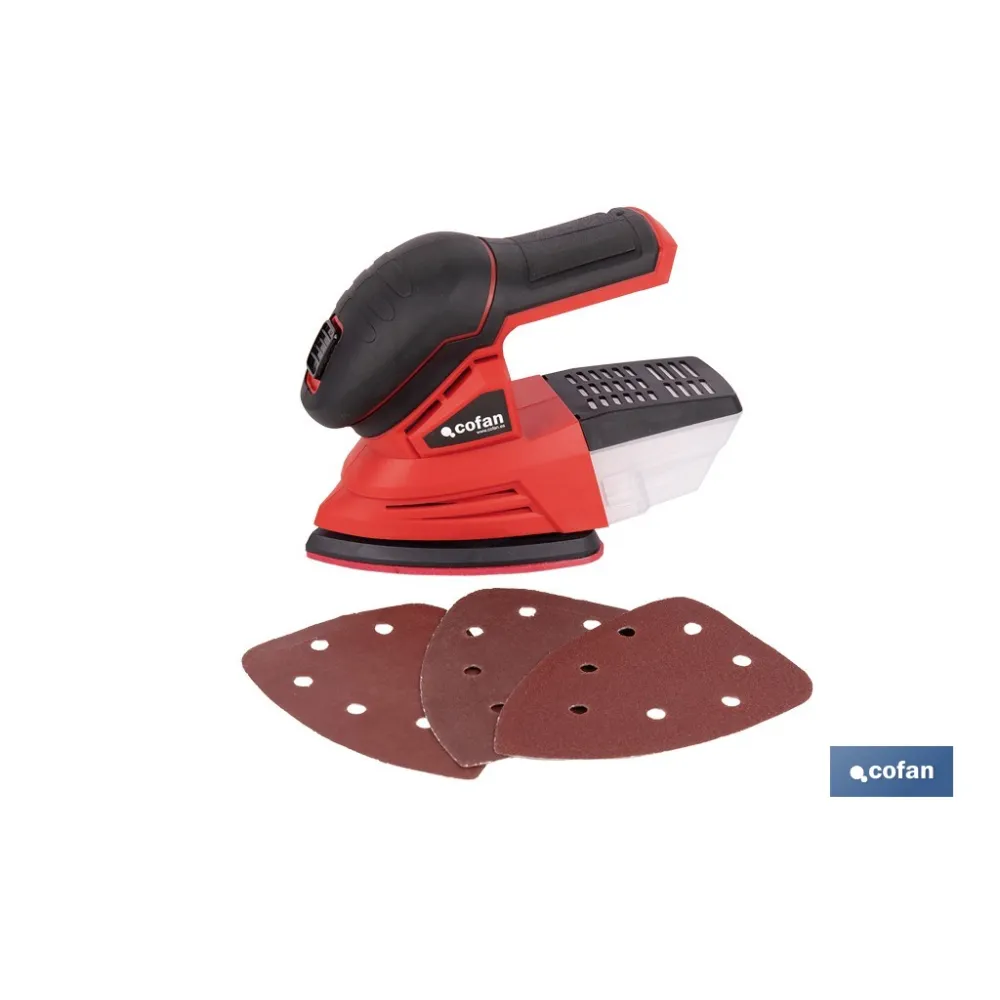 LIJADORA MOUSE A BATERÍA Li-ion 20 V 11000 RPM SIN CARGADOR NI BATERÍA