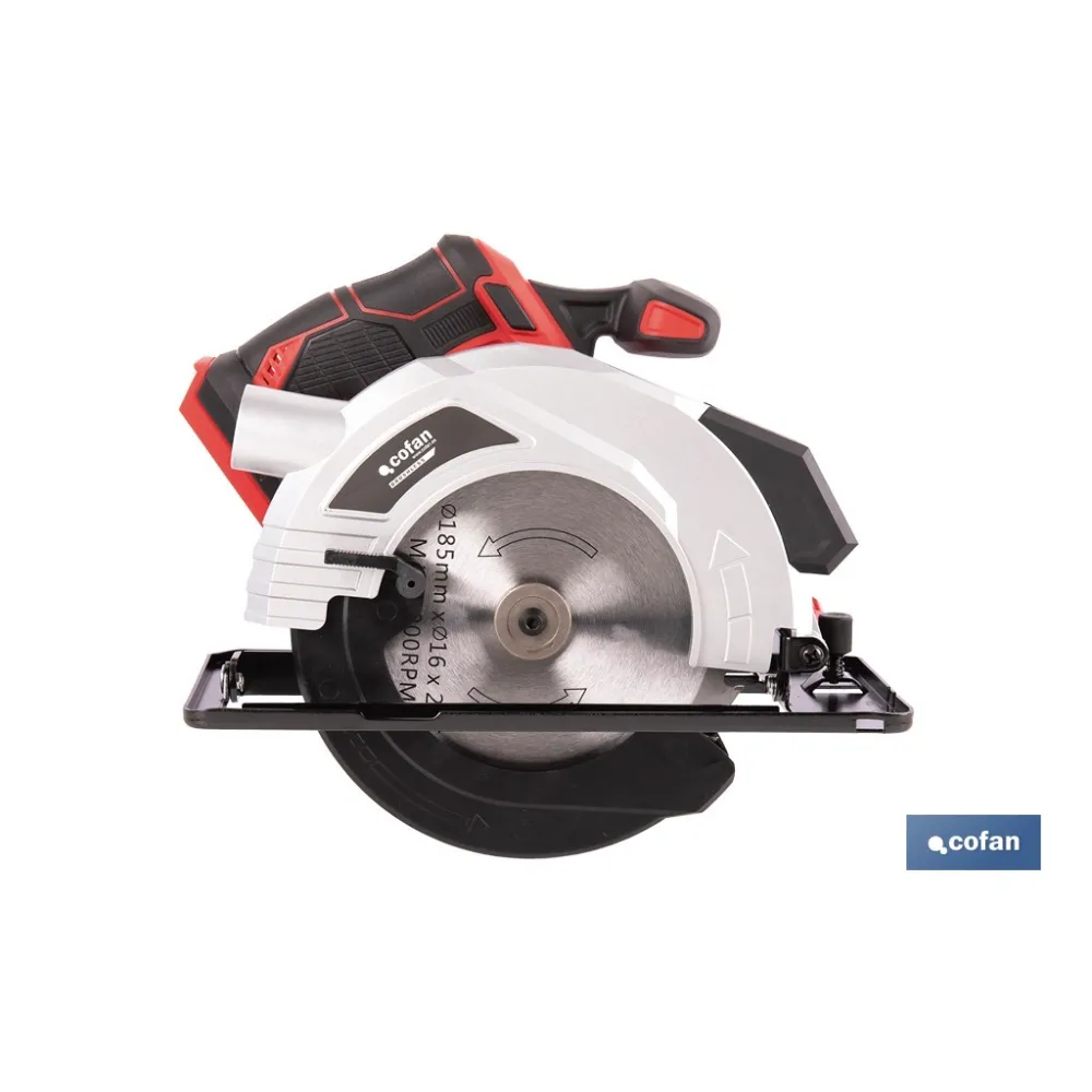 SIERRA CIRCULAR A BATERÍA Li-ion 20 V Ø185 MM SIN CARGADOR NI BATERÍA