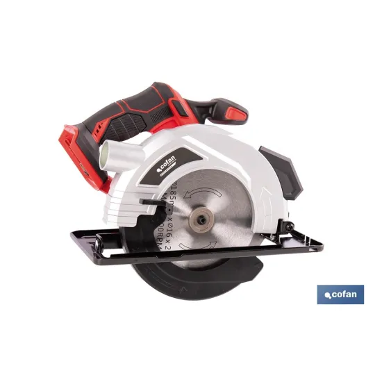 SIERRA CIRCULAR A BATERÍA Li-ion 20 V Ø185 MM SIN CARGADOR NI BATERÍA