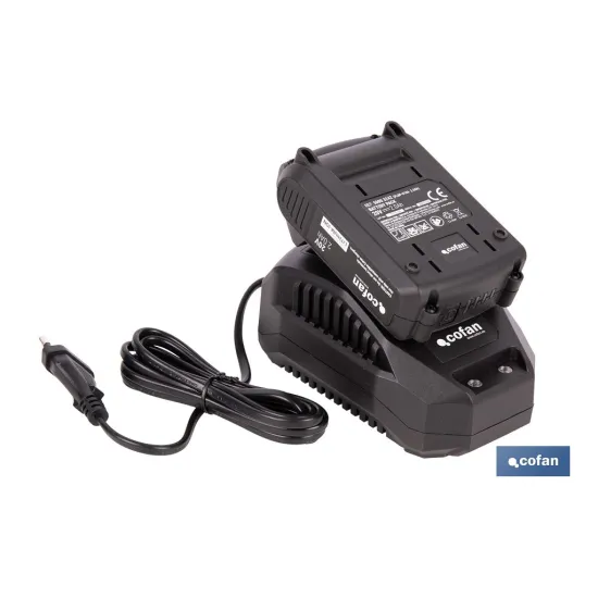 PACK CARGADOR 20 V 2.4 A Y BATERÍA Li-ion 20 V 2.0Ah
