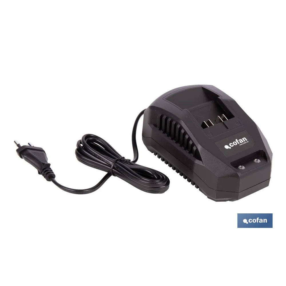 PACK CARGADOR 20 V 2.4 A Y BATERÍA Li-ion 20 V 2.0Ah