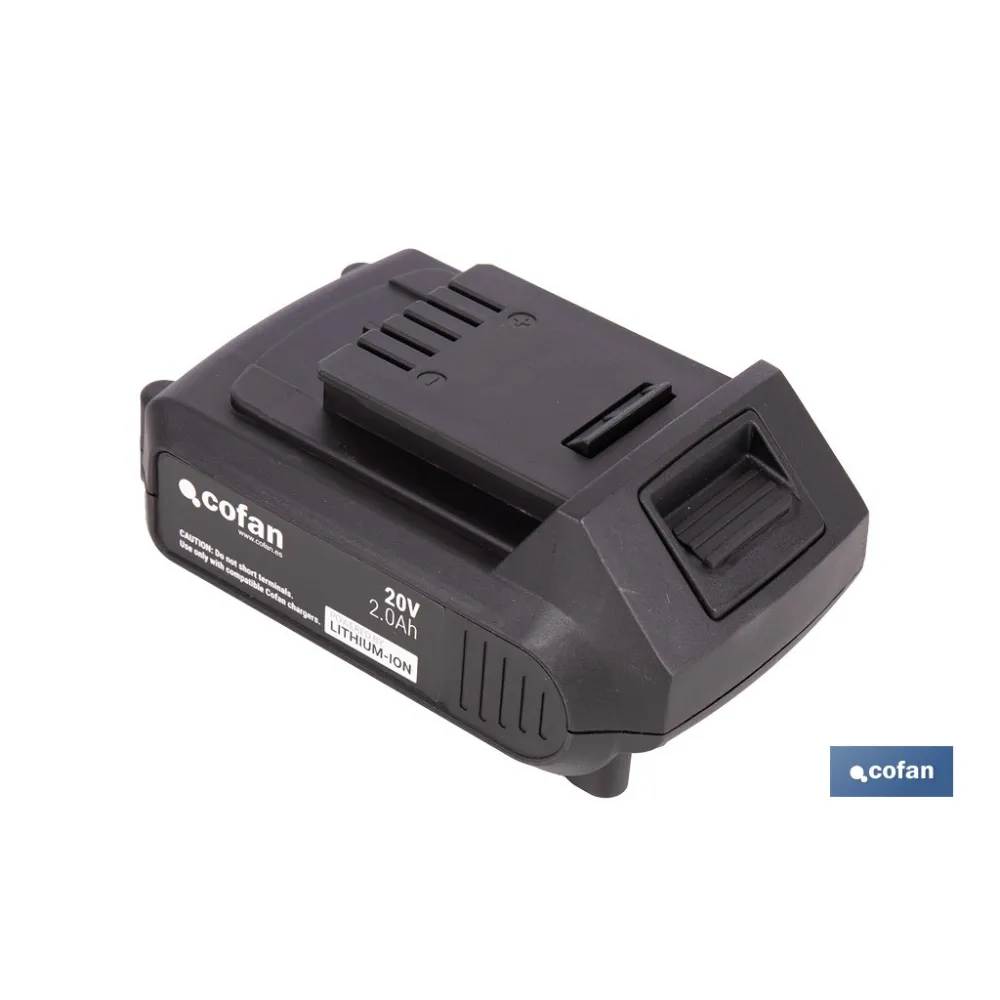 PACK CARGADOR 20 V 2.4 A Y BATERÍA Li-ion 20 V 2.0Ah