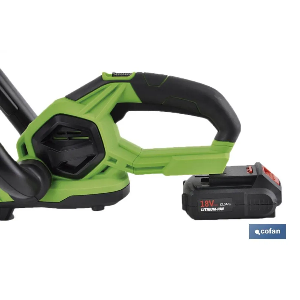 CORTASETOS ELÉCTRICO DE LARGO ALCANCE A BATERÍA LI-ION 18V 1400+10% RPM