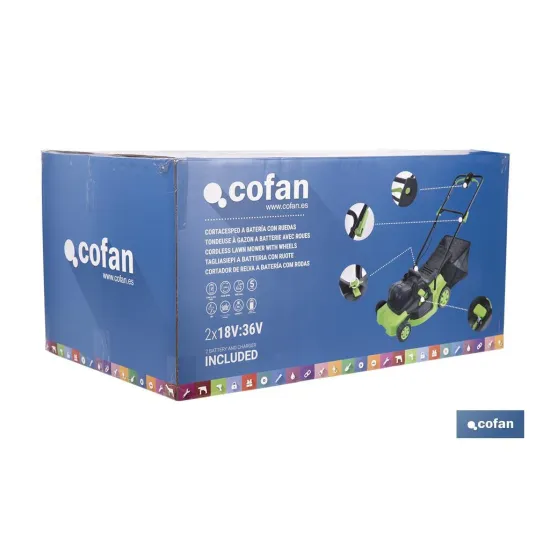 CORTACESPED ELÉCTRICO CON RUEDAS REACONDICIONADO 36V 3200 RPM 5 POSICIONES DE CORTE