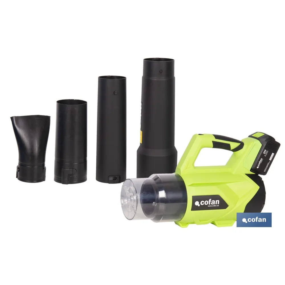 SOPLADORA ELÉCTRICA A BATERÍA LI-ION 20 V 22.500 RPM