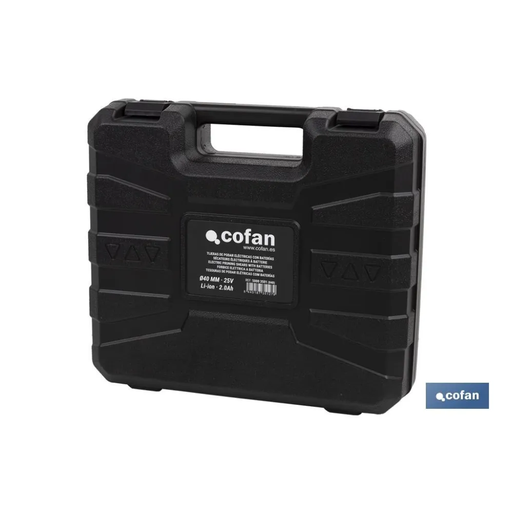 TIJERAS DE PODAR ELÉCTRICAS CON BATERÍAS Ø40 MM Li-ion 25V 2Ah