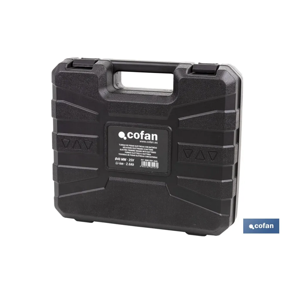CONJUNTO TIJERAS DE PODAR A BATERÍA + PÉRTIGA EXTENSIBLE 140 - 207 CM